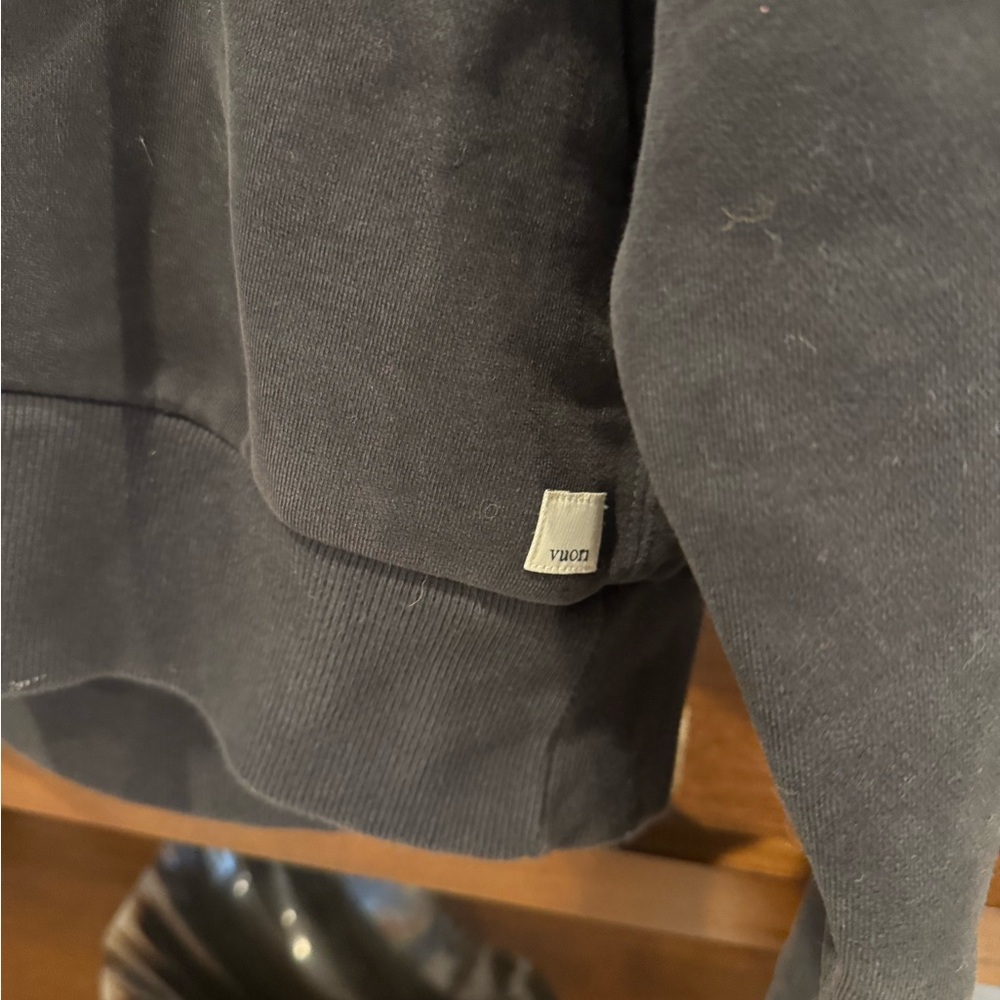 Vuori Restore 1/2 Zip Hoodie - Washed Black - Picture 3 of 5